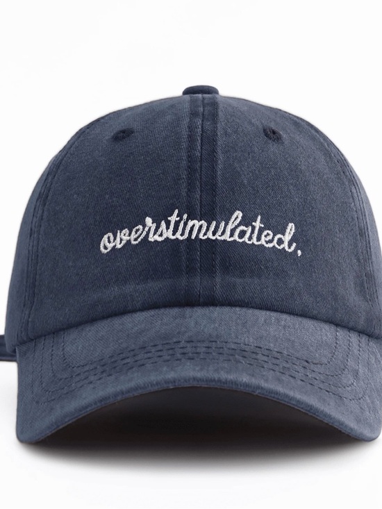 Accessories - NWOT Overstimulated Embroidered Baseball Cap - Navy